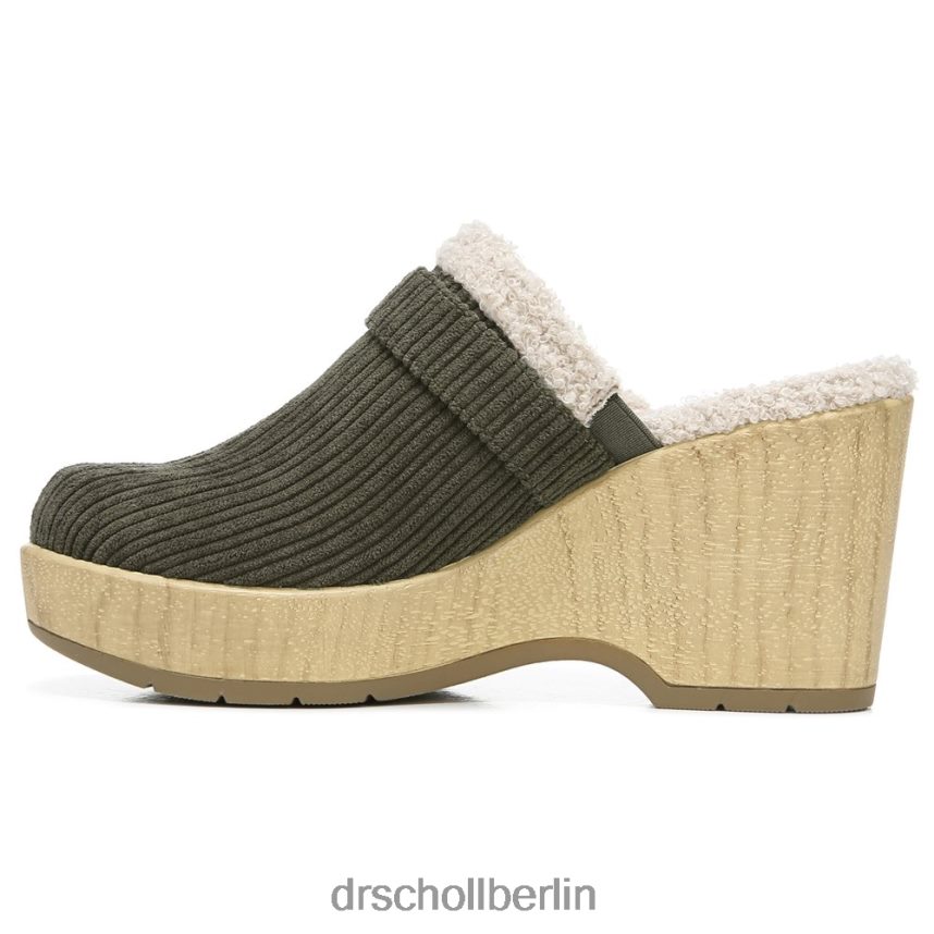 Olivfarbener Cord Pixie-Clog RXP6XD248 Dr. Scholl's unisex