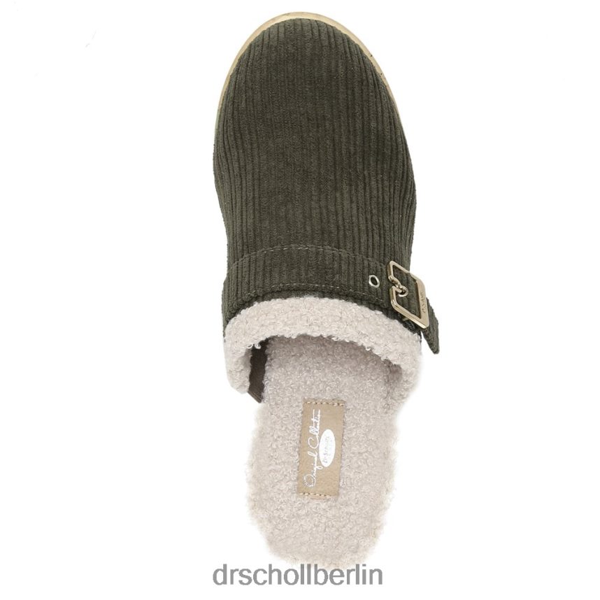 Olivfarbener Cord Pixie-Clog RXP6XD248 Dr. Scholl's unisex