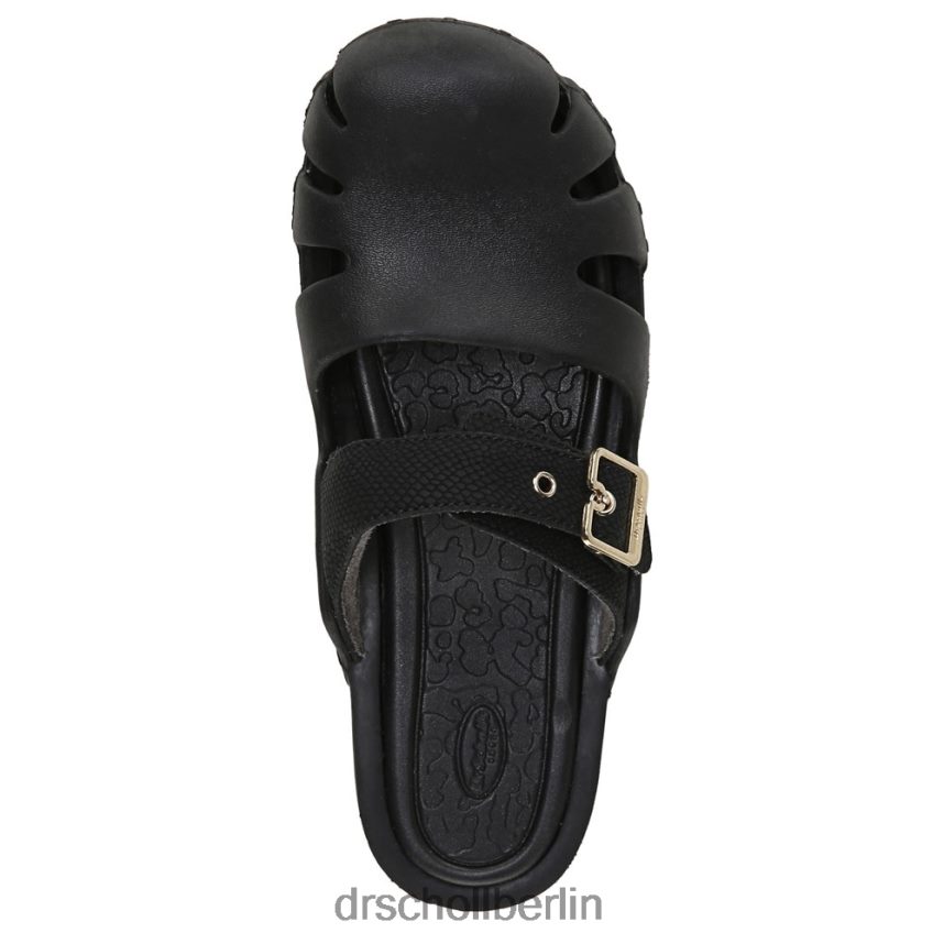 schwarzer Schlangendruck Tanz auf Holzschuh RXP6XD221 Dr. Scholl's unisex