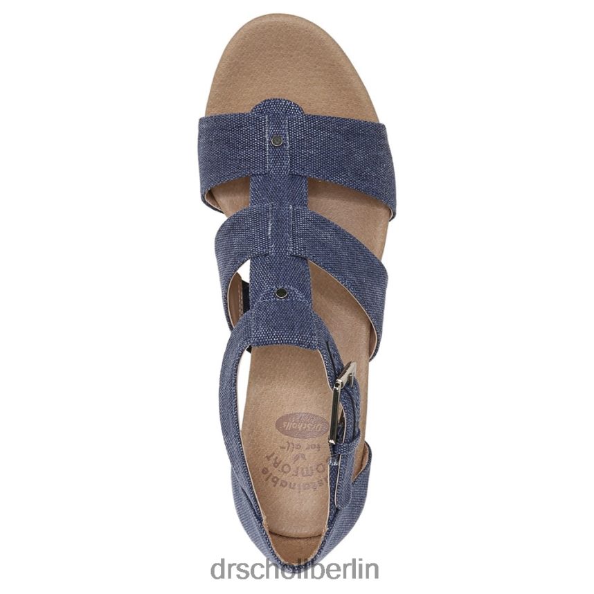 Denimblauer Stoff Barton Keilsandalette RXP6XD167 Dr. Scholl's unisex