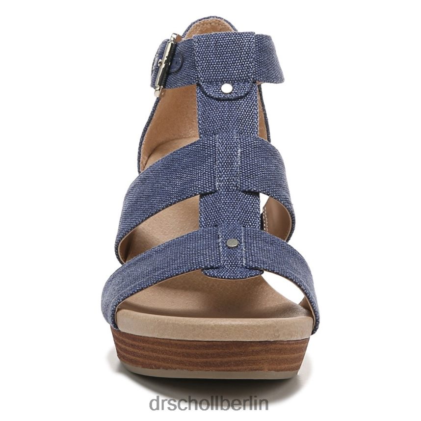 Denimblauer Stoff Barton Keilsandalette RXP6XD167 Dr. Scholl's unisex