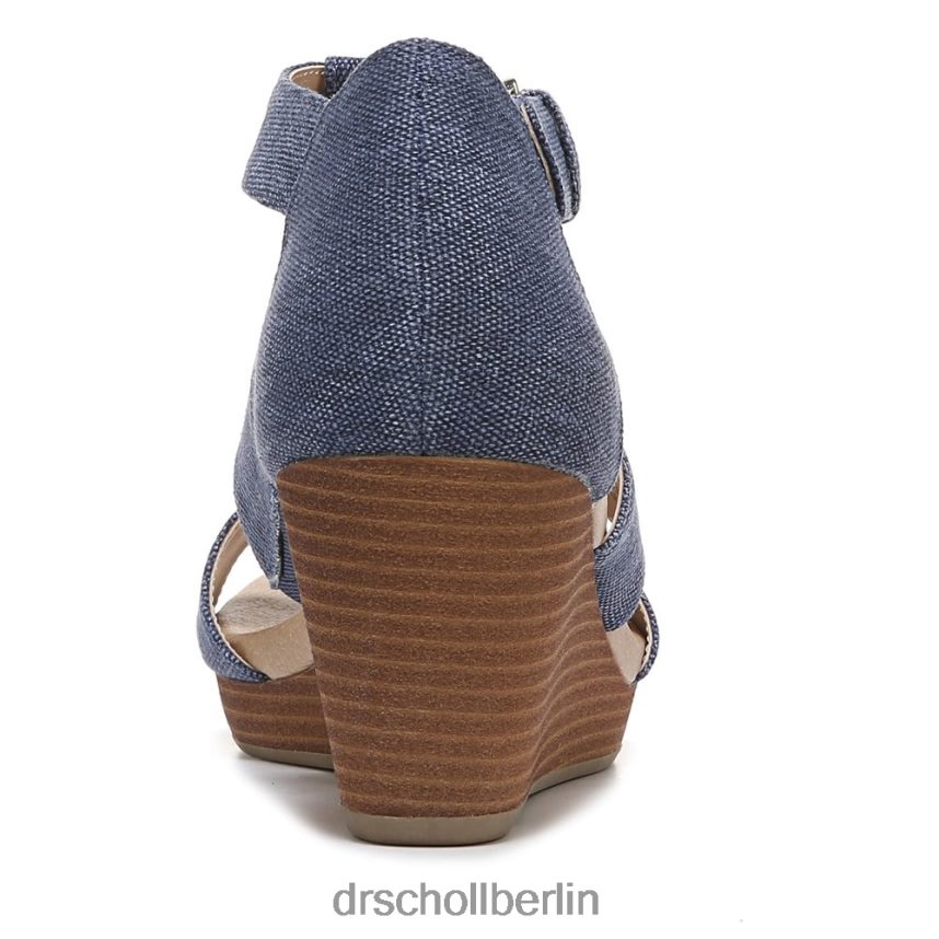 Denimblauer Stoff Barton Keilsandalette RXP6XD167 Dr. Scholl's unisex