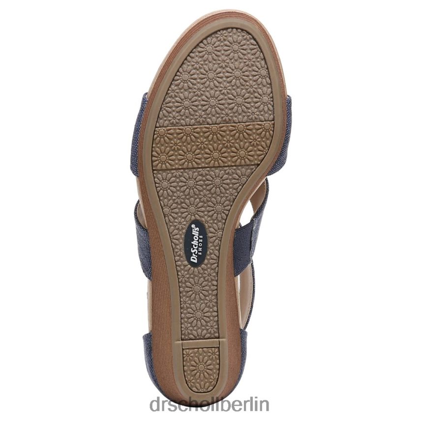 Denimblauer Stoff Barton Keilsandalette RXP6XD167 Dr. Scholl's unisex