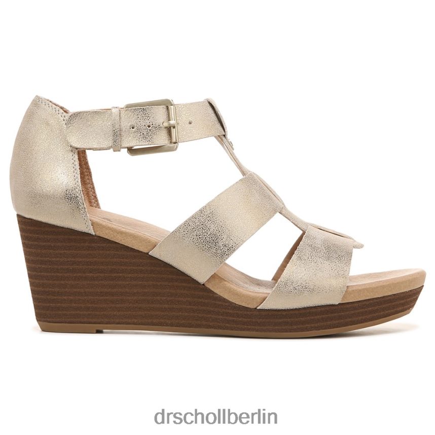 Gold-Synthetik Barton Keilsandalette RXP6XD166 Dr. Scholl's unisex