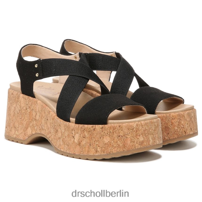 Schwarz Dottie Riemchen-Keilsandalette RXP6XD201 Dr. Scholl's unisex
