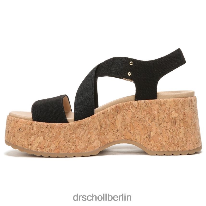 Schwarz Dottie Riemchen-Keilsandalette RXP6XD201 Dr. Scholl's unisex