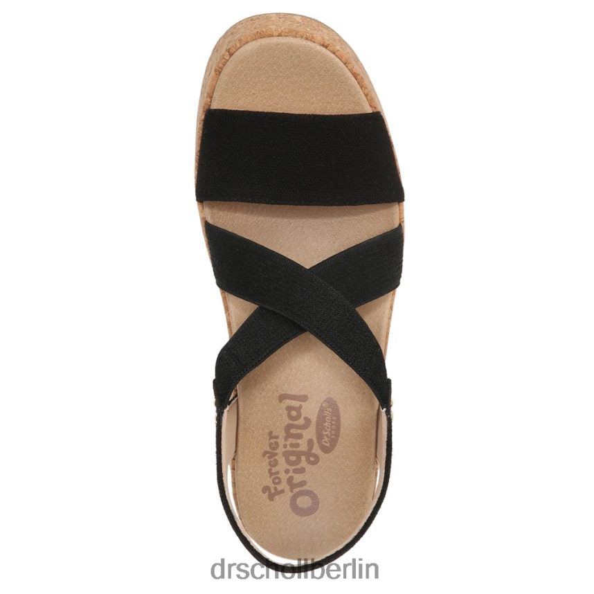 Schwarz Dottie Riemchen-Keilsandalette RXP6XD201 Dr. Scholl's unisex