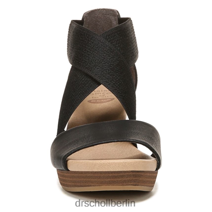 Schwarz Keilsandalette mit Barton-Band RXP6XD228 Dr. Scholl's unisex