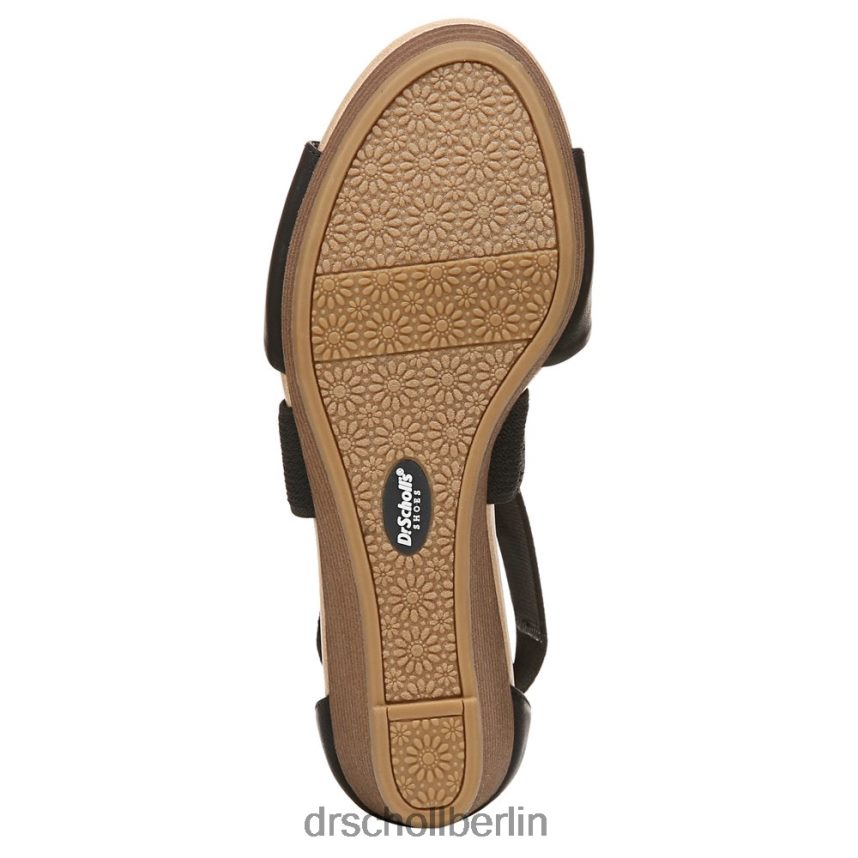 Schwarz Keilsandalette mit Barton-Band RXP6XD228 Dr. Scholl's unisex