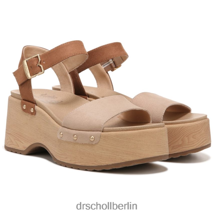 Hellbraun Dublin-Plateausandale RXP6XD238 Dr. Scholl's unisex