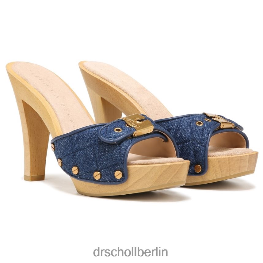 Bergblauer Jeansstoff Lolli-Sandale mit hohem Absatz RXP6XD114 Dr. Scholl's x Veronica Beard unisex