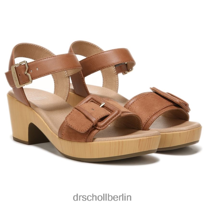 honigbraunes Synthetikmaterial Felicity Too Sandale mit Blockabsatz RXP6XD162 Dr. Scholl's unisex