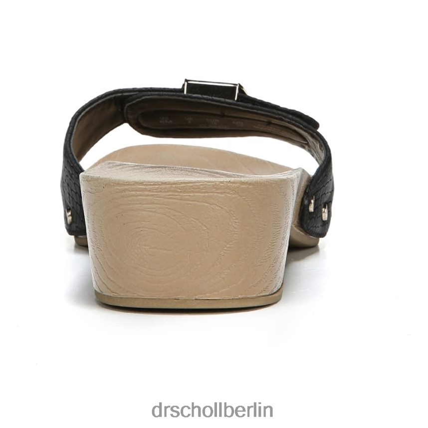 schwarzer Schlangendruck klassische Sandale RXP6XD151 Dr. Scholl's unisex