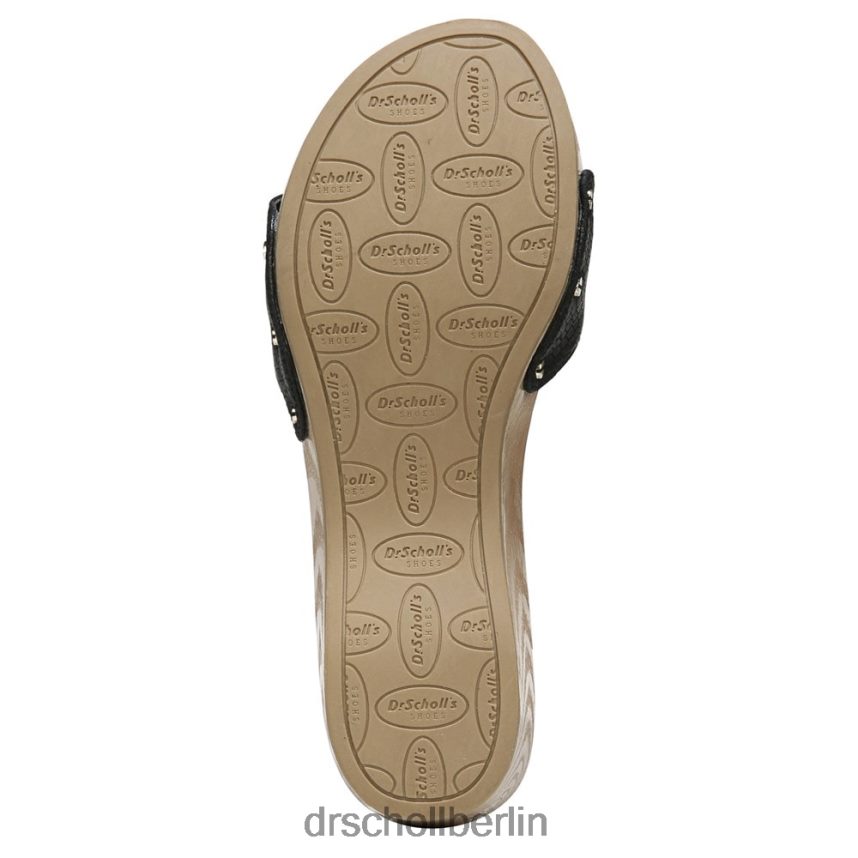 schwarzer Schlangendruck klassische Sandale RXP6XD151 Dr. Scholl's unisex