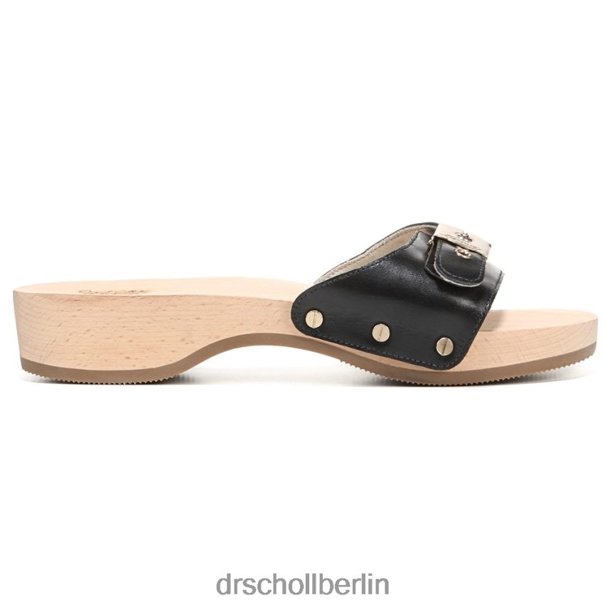 schwarzes Leder Originale Sandale RXP6XD14 Dr. Scholl's unisex