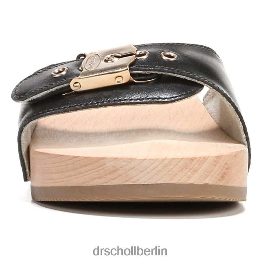 schwarzes Leder Originale Sandale RXP6XD14 Dr. Scholl's unisex