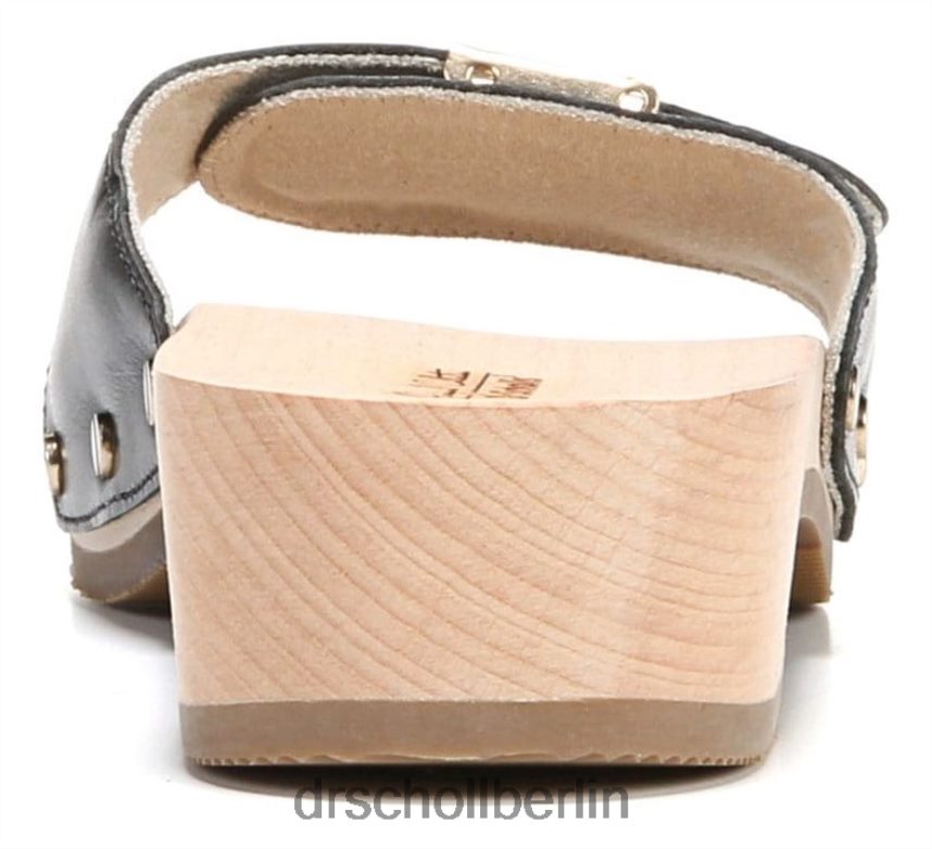 schwarzes Leder Originale Sandale RXP6XD14 Dr. Scholl's unisex